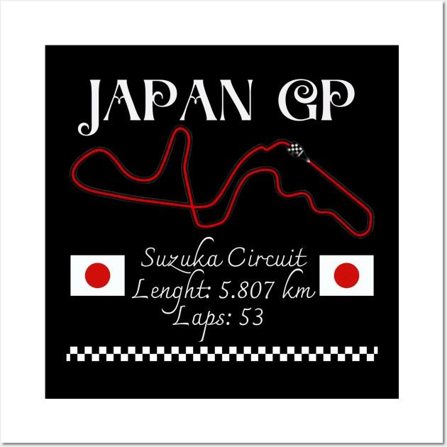 Japan Grand Prix, Suzuka Circuit, formula 1 fans Wall Art by Pattyld